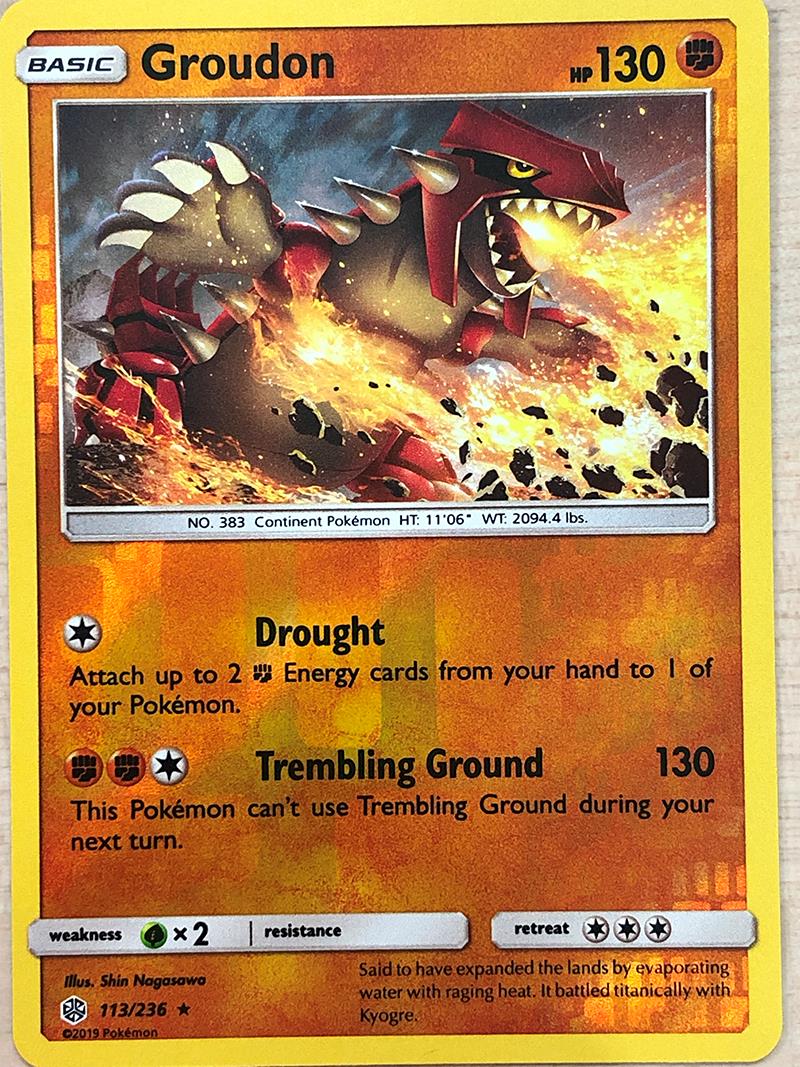 Groudon - 113/236 - Rare - Reverse Holo