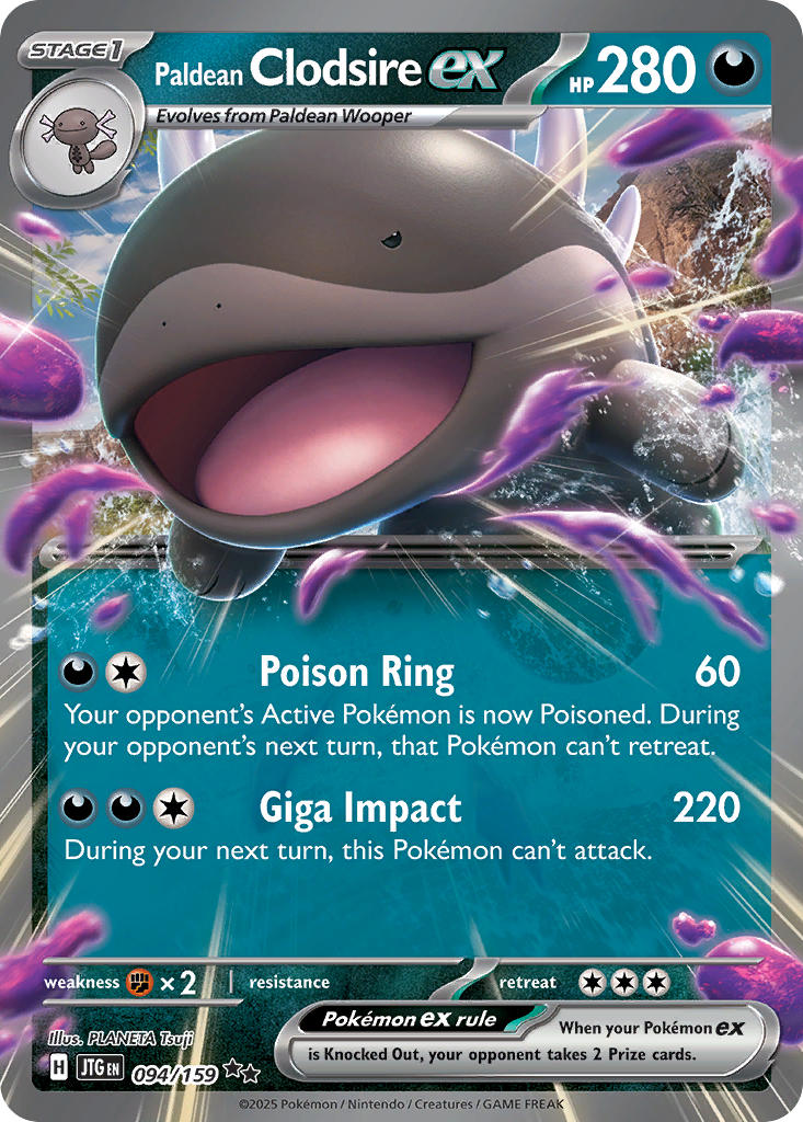 Paldean Clodsire ex - 094/159 - Double Rare