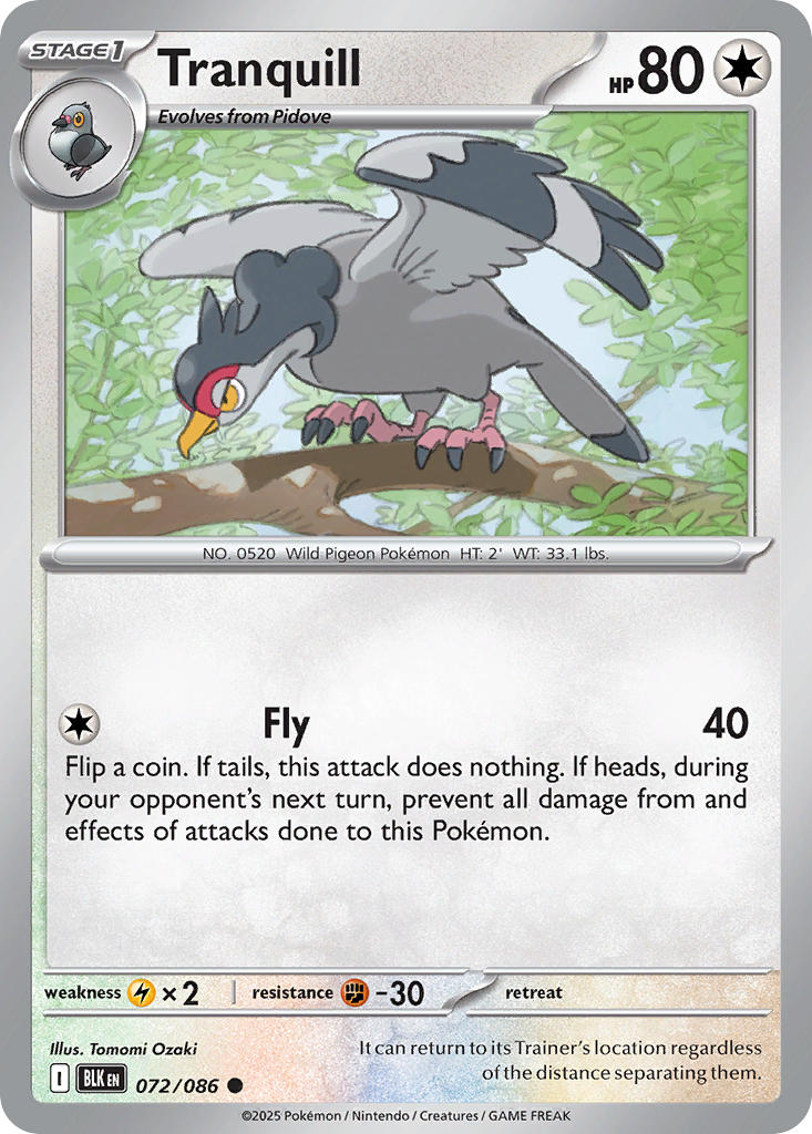 Tranquill - 072/086 - Common - Reverse Holo