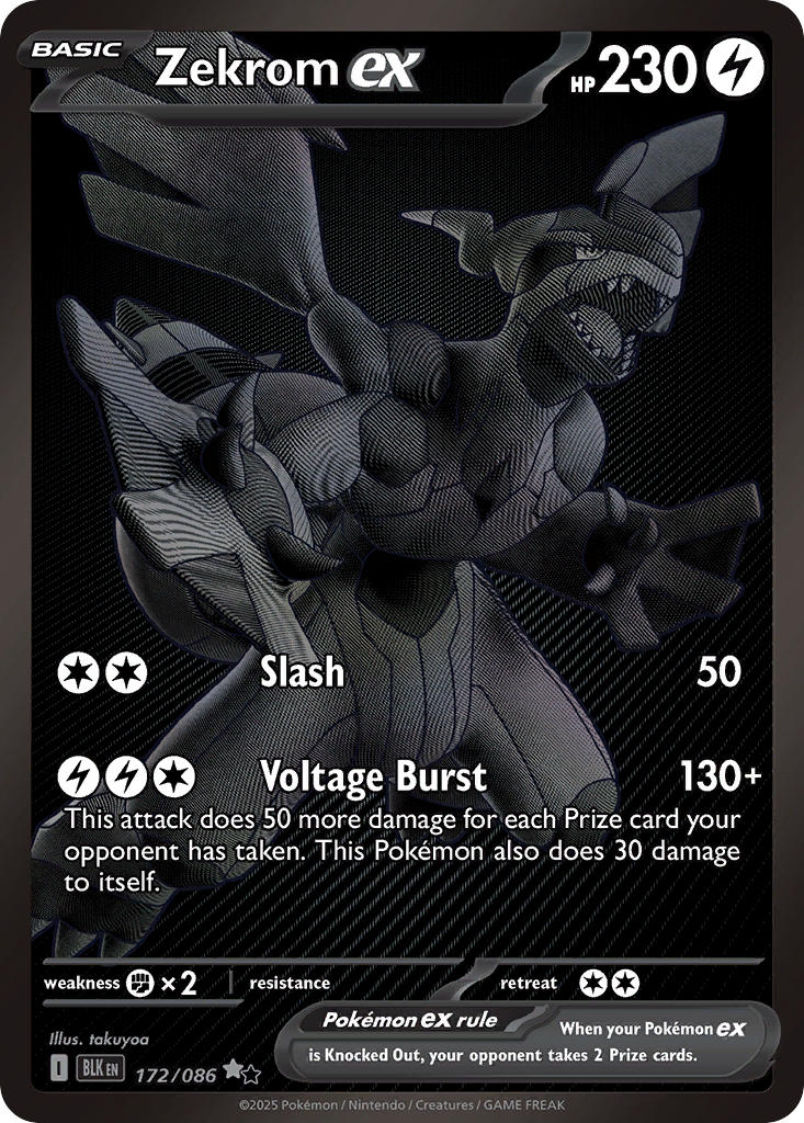 Zekrom ex - 172/086 - Black White Rare