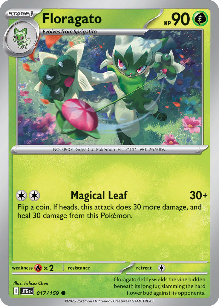 Floragato - 017/159 - Common - Reverse Holo