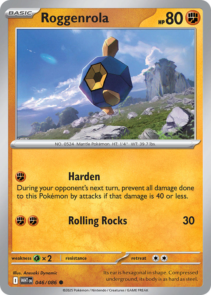 Roggenrola - 046/086 - Common - Reverse Holo