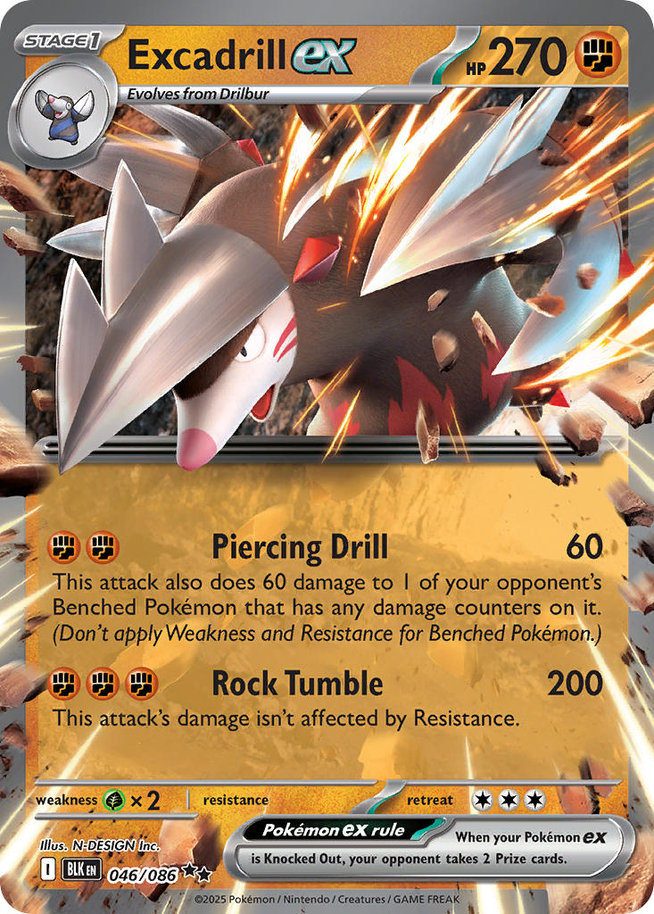 Excadrill ex - 046/086 - Double Rare