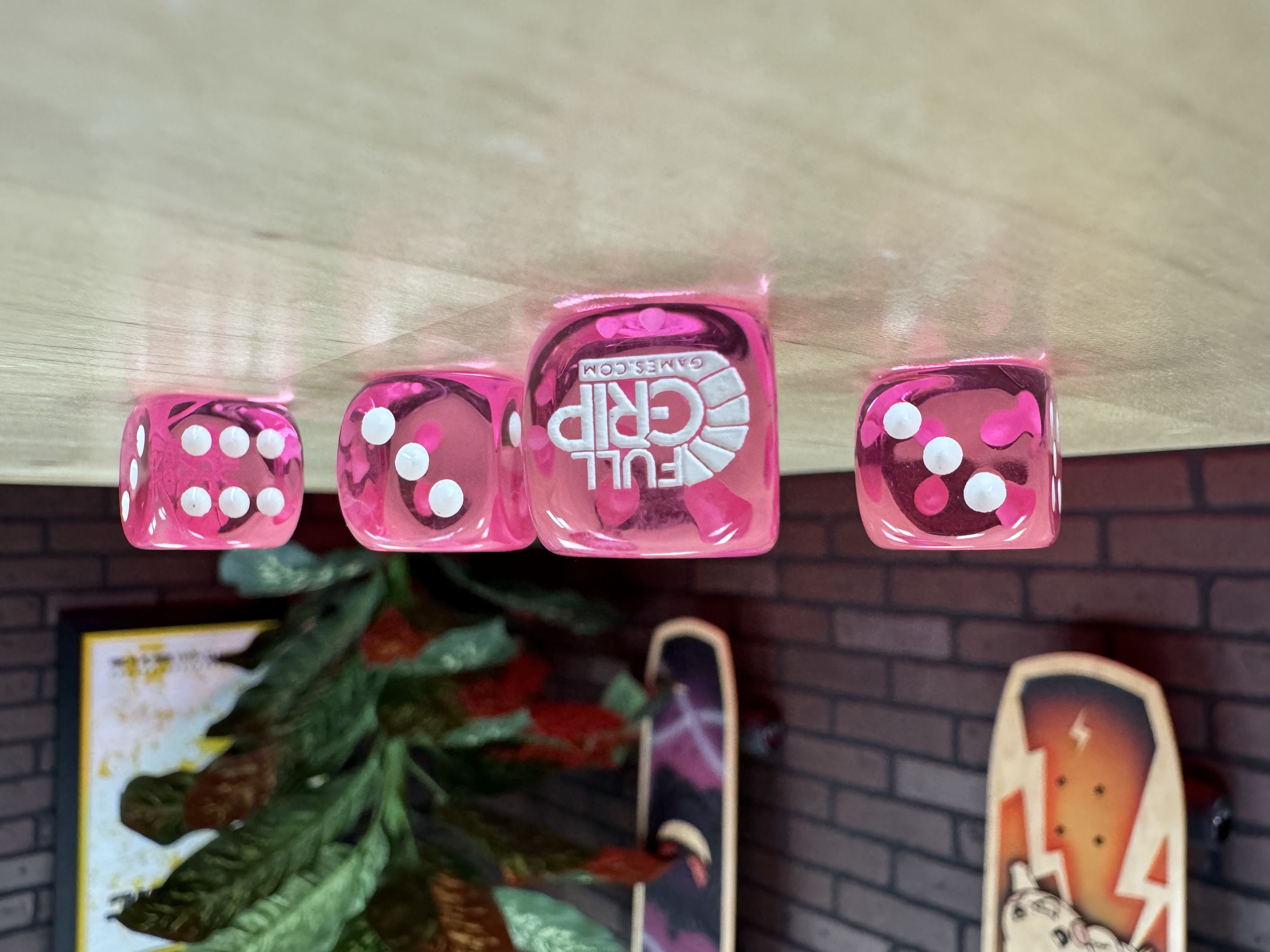 Full Grip Games Dice - 4 Pack (Pink)