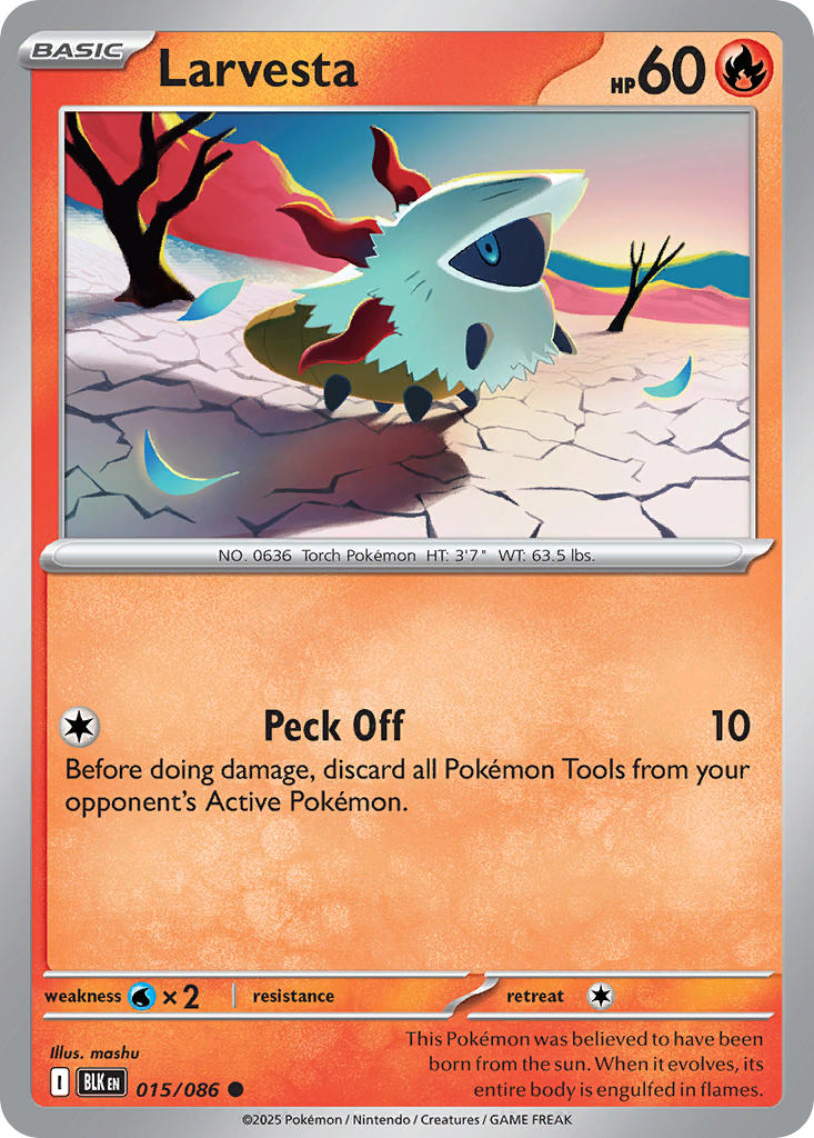 Larvesta - 015/086 - Common - Reverse Holo