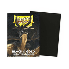 Dragon Shield Sleeves: Dual Matte Black & Gold (Box of 100)