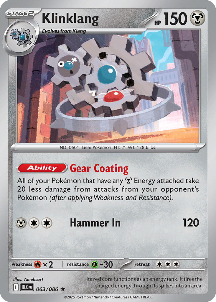 Klinklang - 063/086 - Rare - Reverse Holo