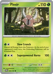 Pinsir - 003/167 - Common - Reverse Holo