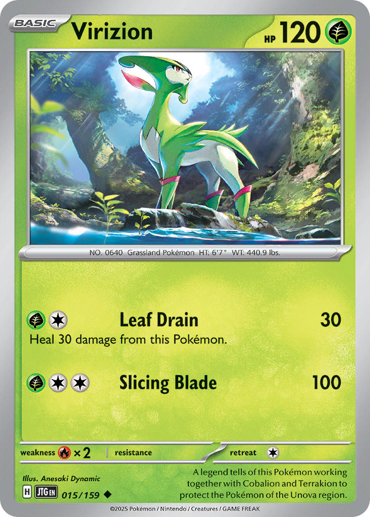 Virizion - 015/159 - Uncommon - Reverse Holo