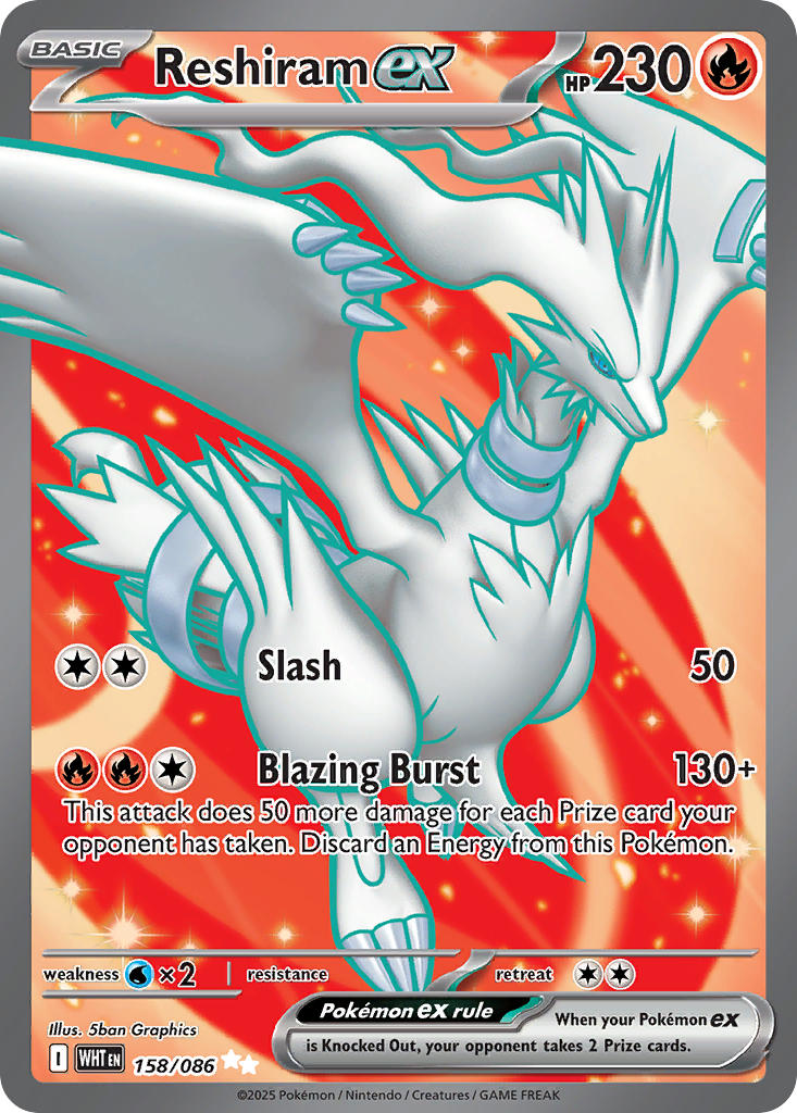 Reshiram ex - 158/086 - Ultra Rare