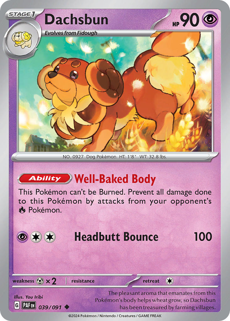 Dachsbun - 039/091 - Uncommon - Reverse Holo