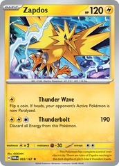 Zapdos - 065/167 - Rare - Reverse Holo