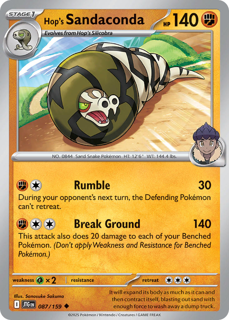 Hops Sandaconda - 087/159 - Uncommon - Reverse Holo