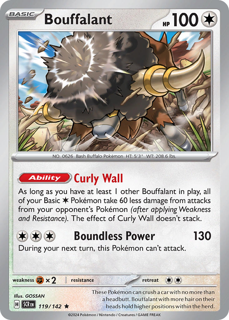 Bouffalant - 119/142 - Rare - Reverse Holo