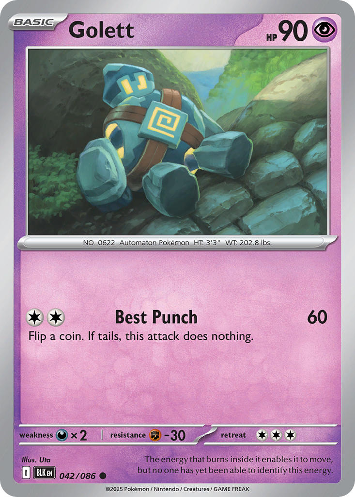 Golett - 042/086 - Common - Reverse Holo