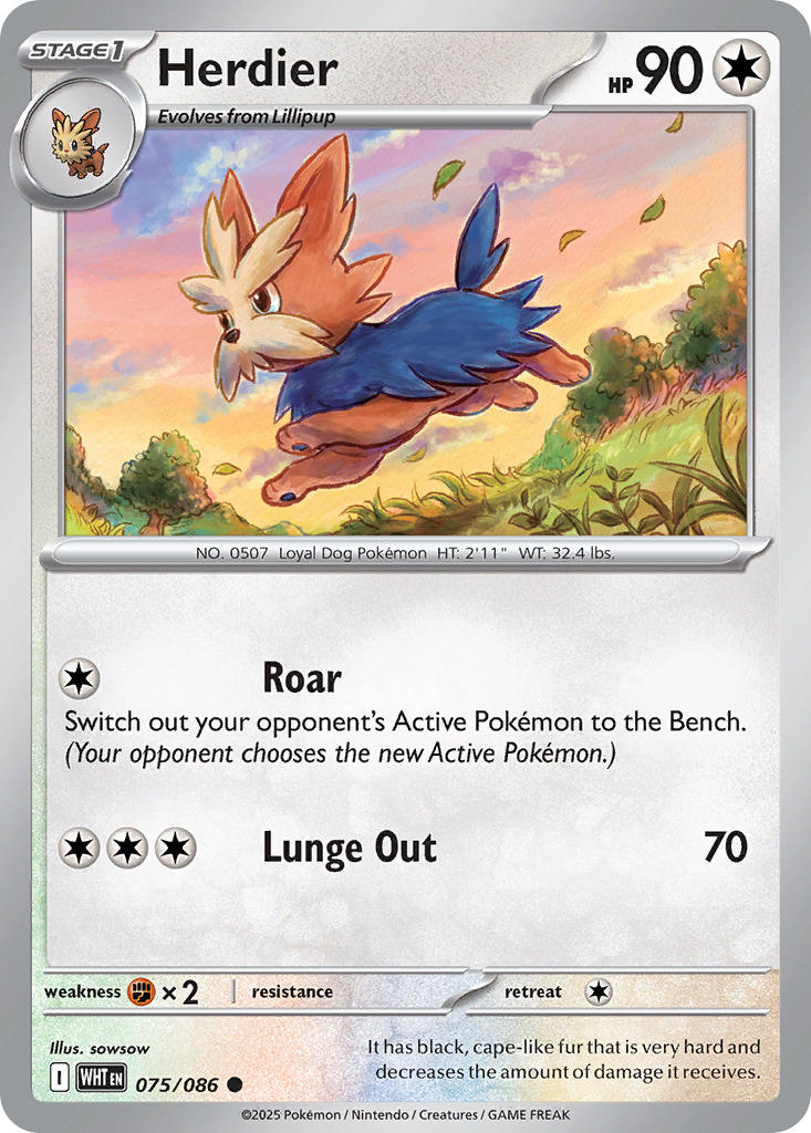 Herdier - 075/086 - Common - Reverse Holo