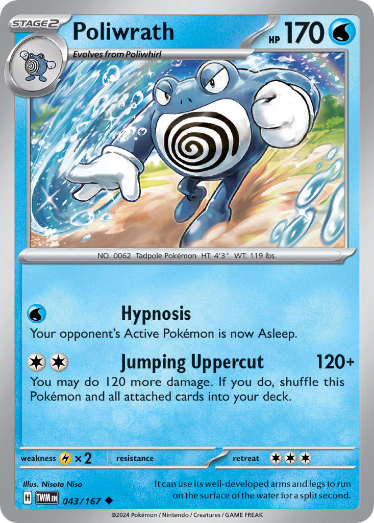 Poliwrath - 043/167 - Uncommon - Reverse Holo