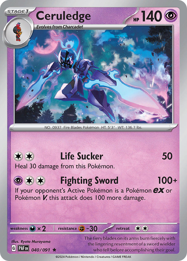 Ceruledge - 040/091 - Rare - Reverse Holo