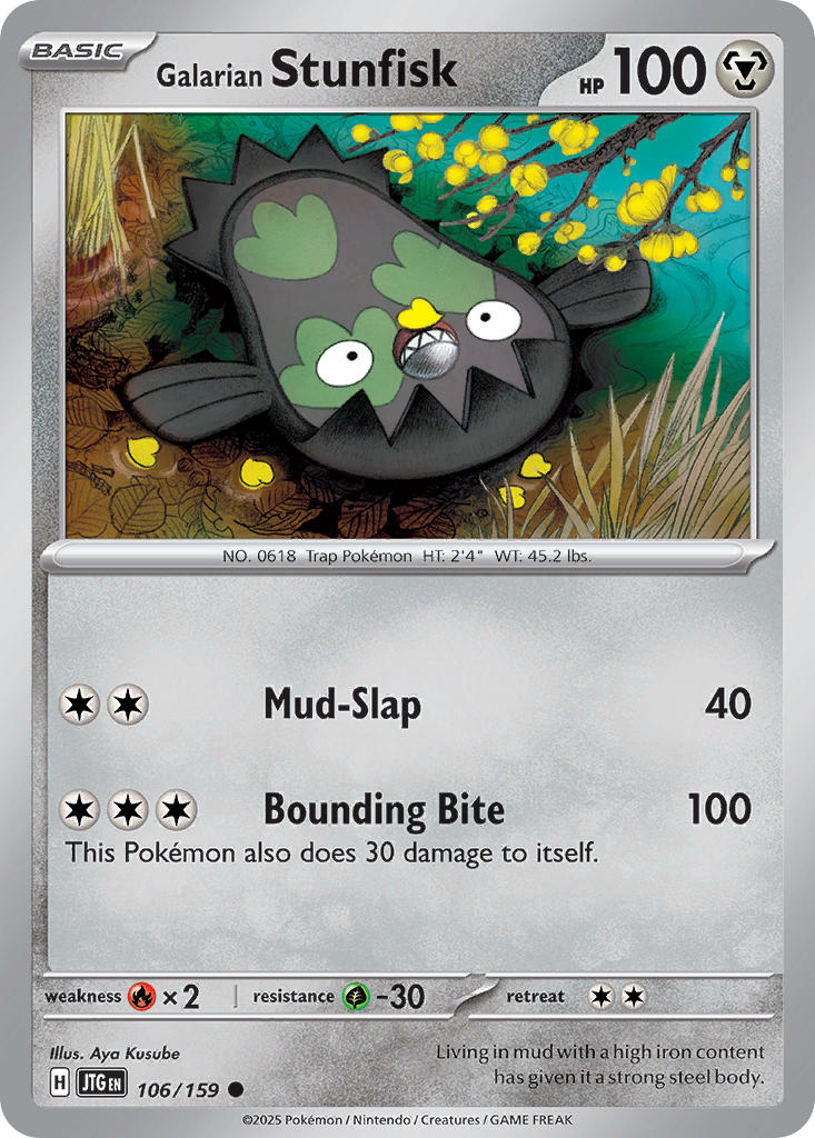 Galarian Stunfisk - 106/159 - Common - Reverse Holo