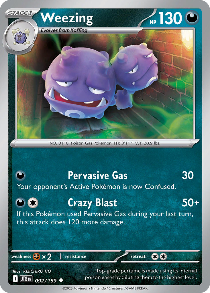 Weezing - 092/159 - Uncommon - Reverse Holo