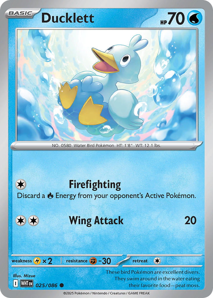 Ducklett - 025/086 - Common - Reverse Holo