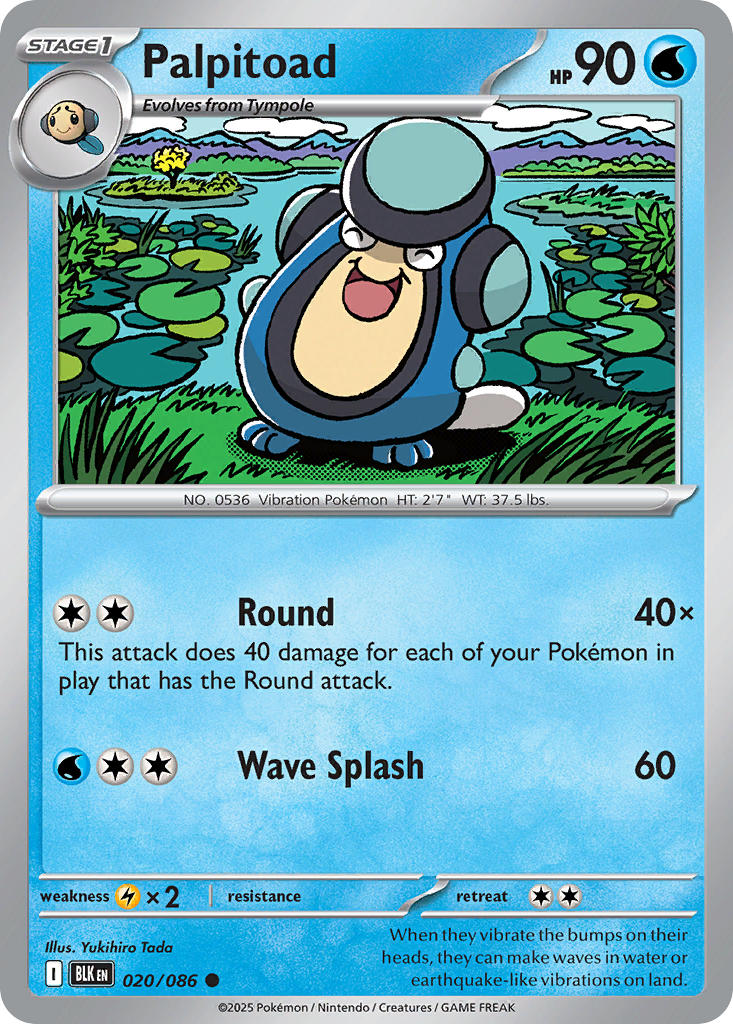 Palpitoad - 020/086 - Common - Reverse Holo