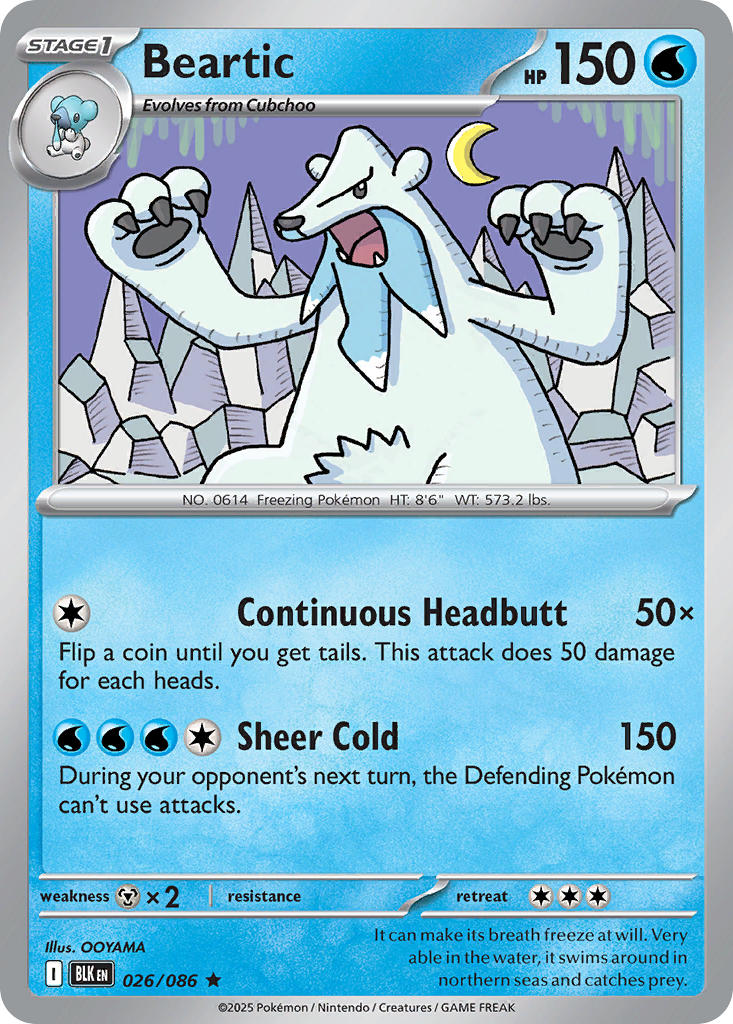 Beartic - 026/086 - Rare - Reverse Holo