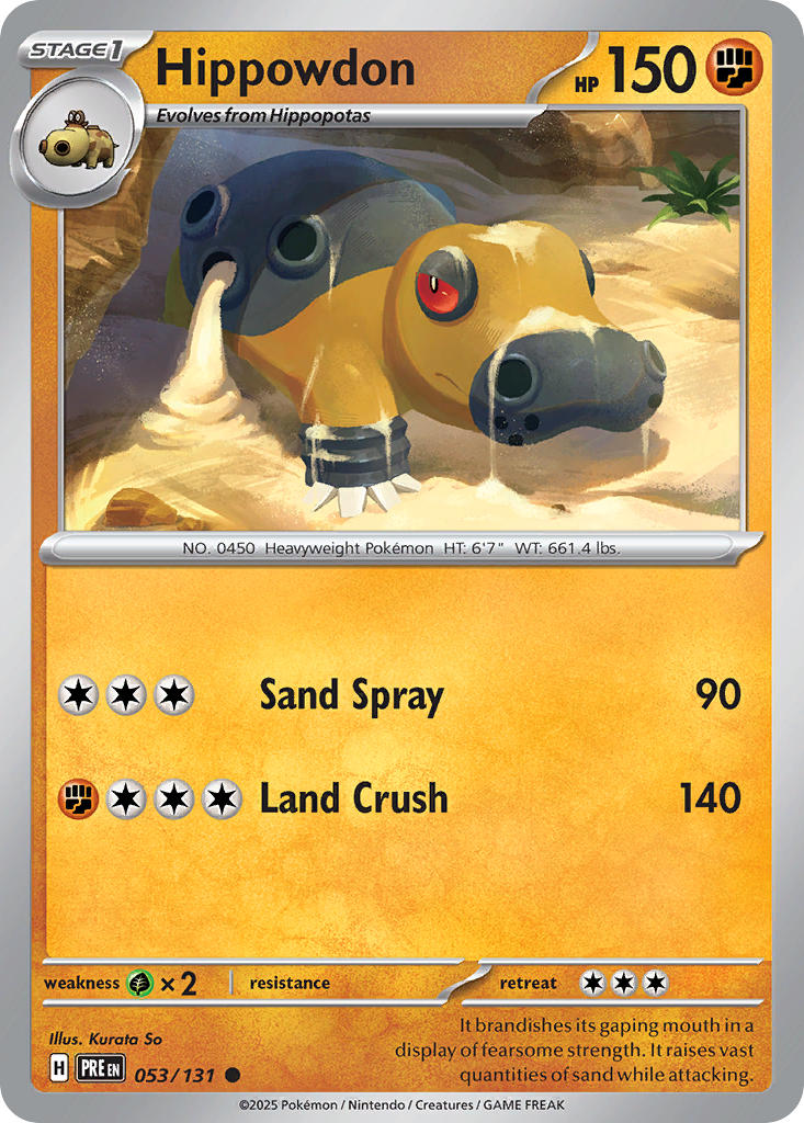 Hippowdon (Poke Ball Pattern) - 053/131 - Common - Reverse Holo