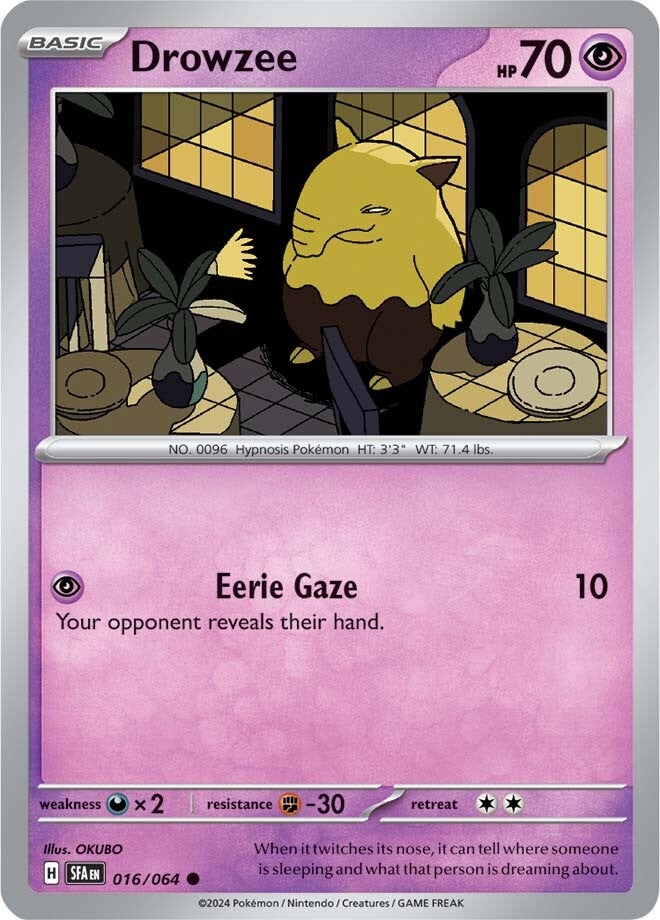 Drowzee - 016/064 - Common - Reverse Holo