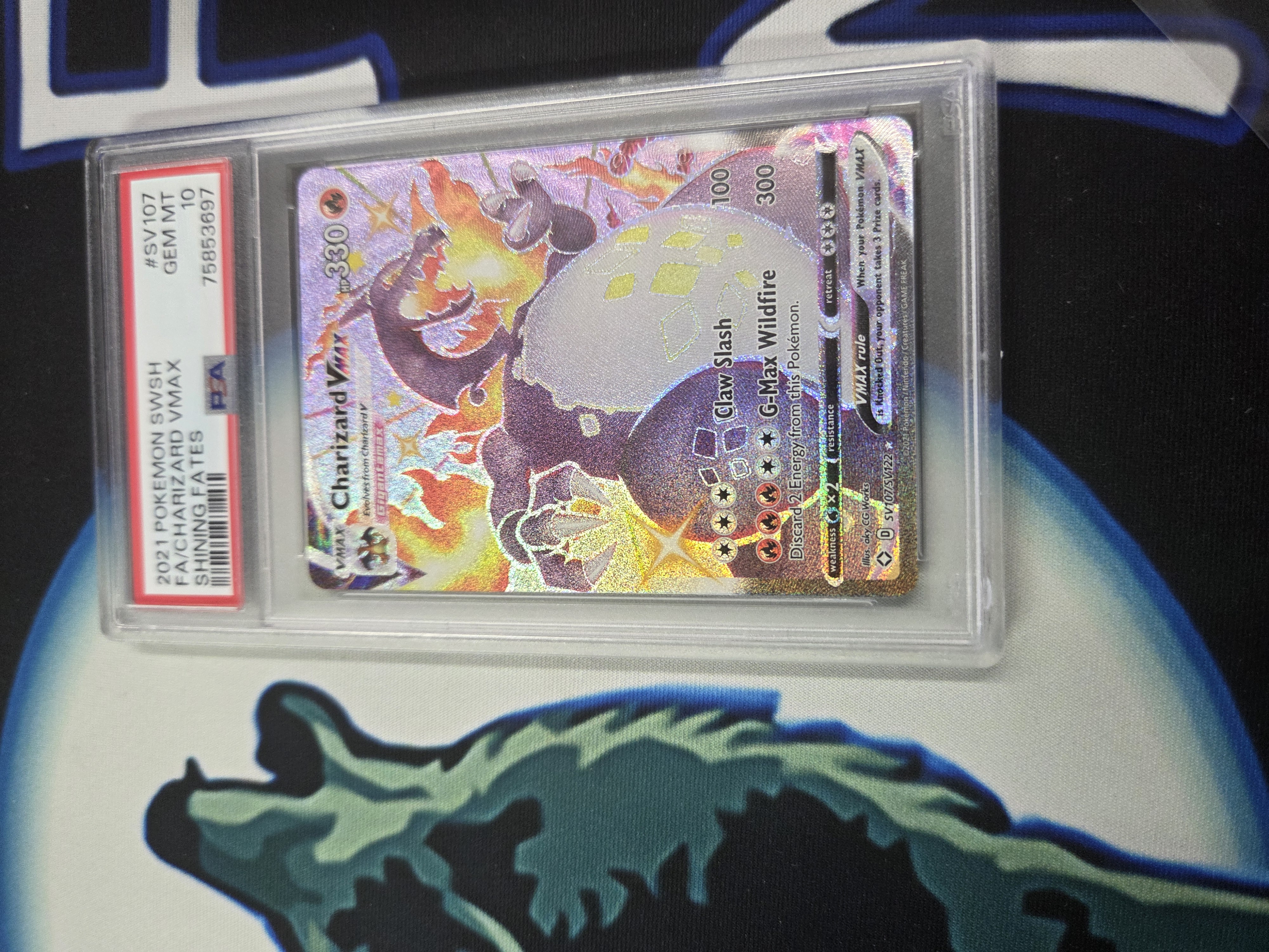 PSA 10 - CHARIZARD VMAX - SV107  - 75853697