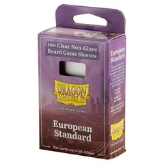 Dragon Shields: (100) Clear Non-Glare Board Game Sleeves European Standard