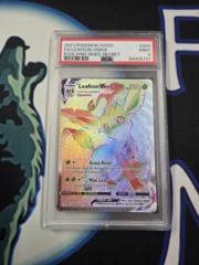 PSA 9 - Leafeon VMAX Secret - Evolving Skies #204