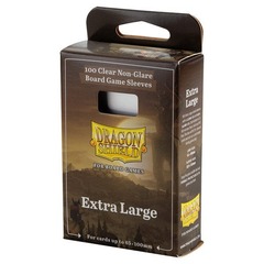 Dragon Shields: (100) Clear Non-Glare Board Game Sleeves Extra Large