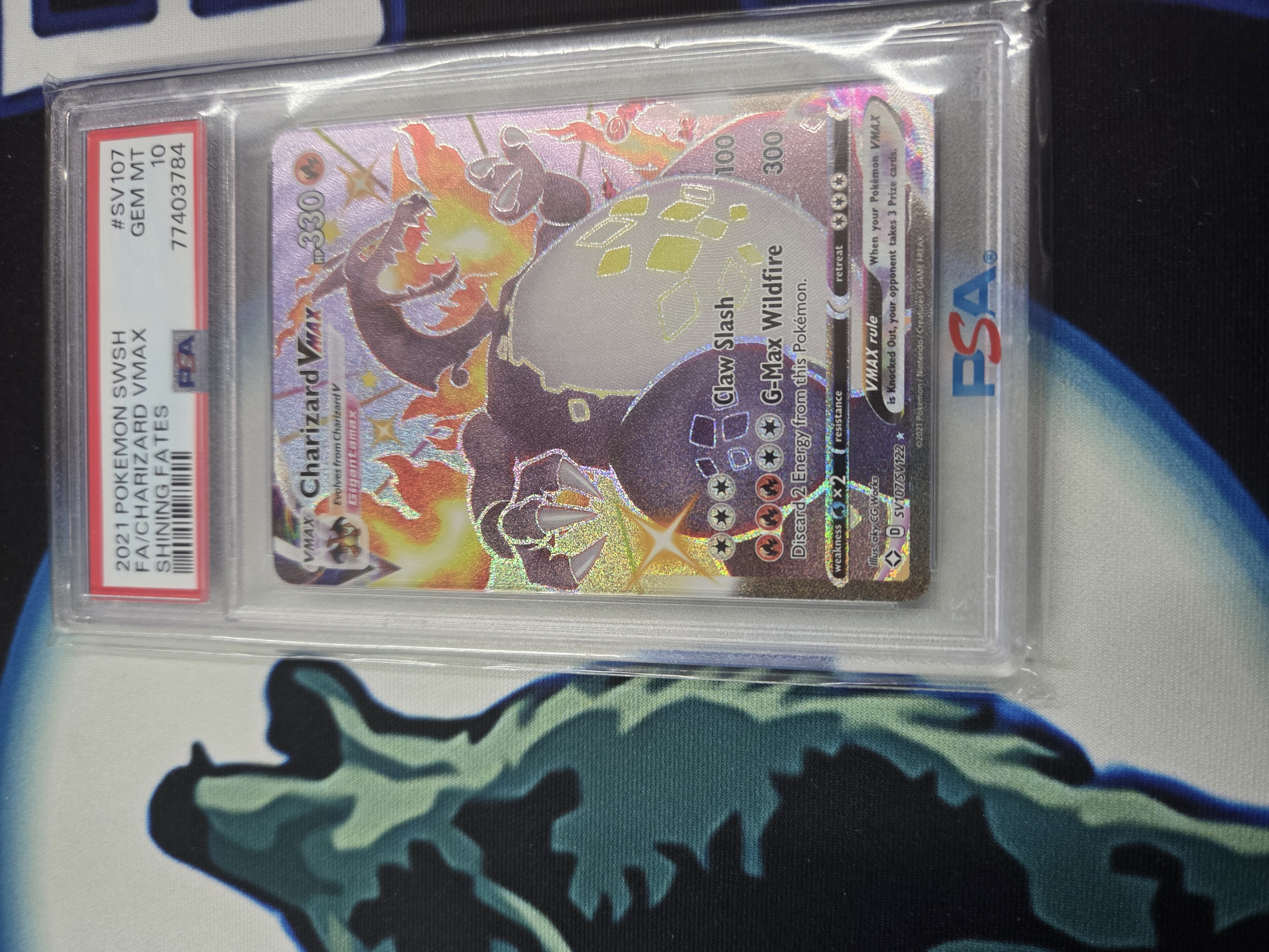 PSA 10 - CHARIZARD VMAX - SV107 - 77403784