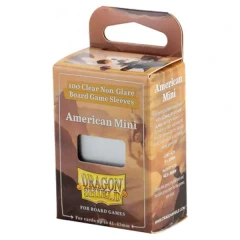 Dragon Shields: (100) Clear Non-Glare Board Game Sleeves American Mini