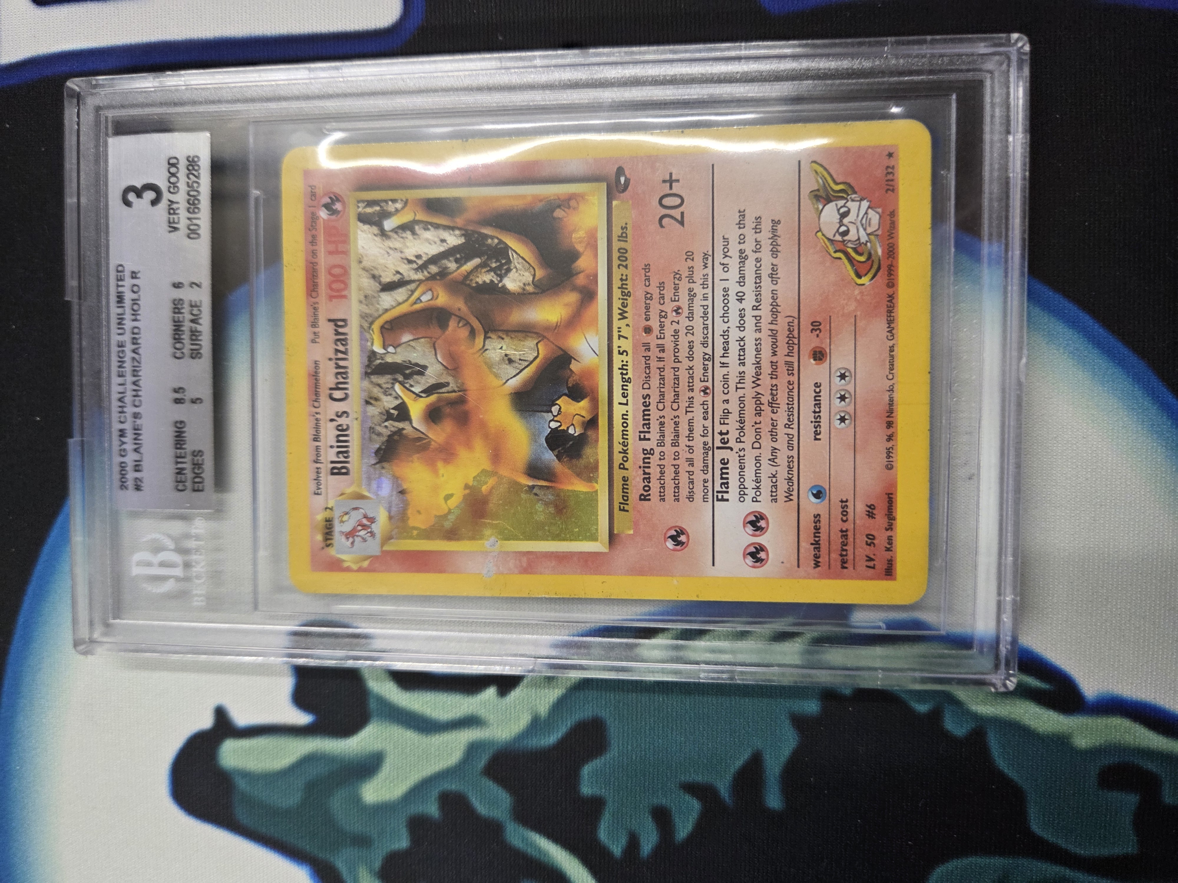 Beckett 3 - Blaines Charizard - Unlimited - Gym Challenge 2000