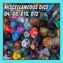 Miscellaneous Dice - D4, D8, D10, D12