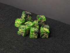 Individual Counter Dice Token: Marbled Green/Black 1ct: -1/-1