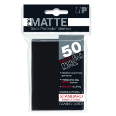 Ultra Pro -  Pro-Matte Black Standard Deck Protector Sleeves 50ct