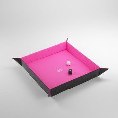 Gamegenic - Magnetic Dice Tray - Black/Pink (Square)