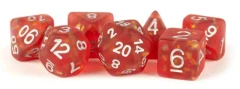 Metallic Dice Games - Icy Opal: Red - 16mm Dice Set