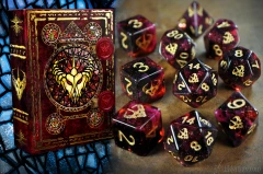 Elder Dice - Crown of the Night Mother - Mythic Glass & Wax Edition 9-Dice Set