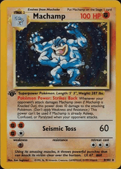 Machamp - 8/102 - Cosmos Holo - 1st Edition - Shadowed Edition - Base Set 2-Player Starter Deck Exclusive