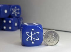 Big Fusion Dice - D6 - Opaque Blue - Individual Unit