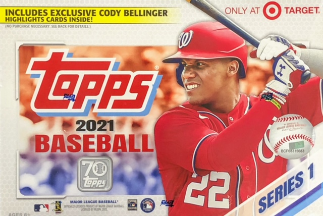 2021 Topps MLB Baseball Series 1 Mega Box (Target Exclusive with Cody Bellinger Highlights cards)