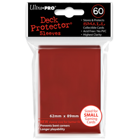 Ultra Pro 60ct Yugioh Sized Sleeves - Red
