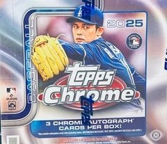2025 Topps Chrome MLB Baseball Jumbo Box