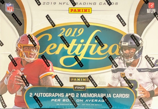 2019 Panini Certified NFL Football Hobby Box