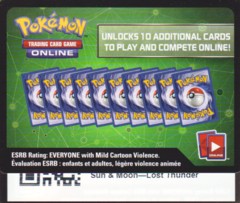 Lost Thunder: Unused Booster Pack TCGO Code Card