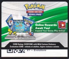 XY Evolutions: Unused Booster TCGO Online Code Card